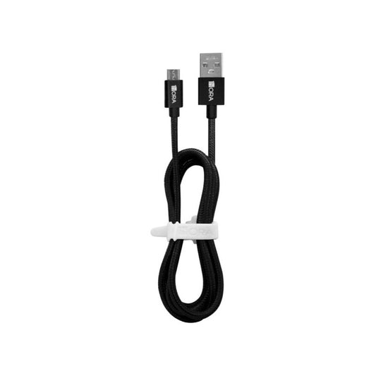 Usb Cable Datos 1hora Cab216 Tipo C 2.4a Tela 1 Mts Negro