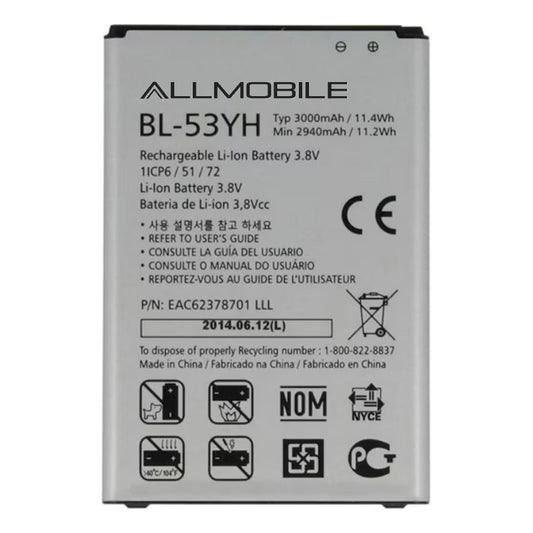 Pila Bateria Bl-53yh Para LG G3 Stylus D850 D830 D851 E/g